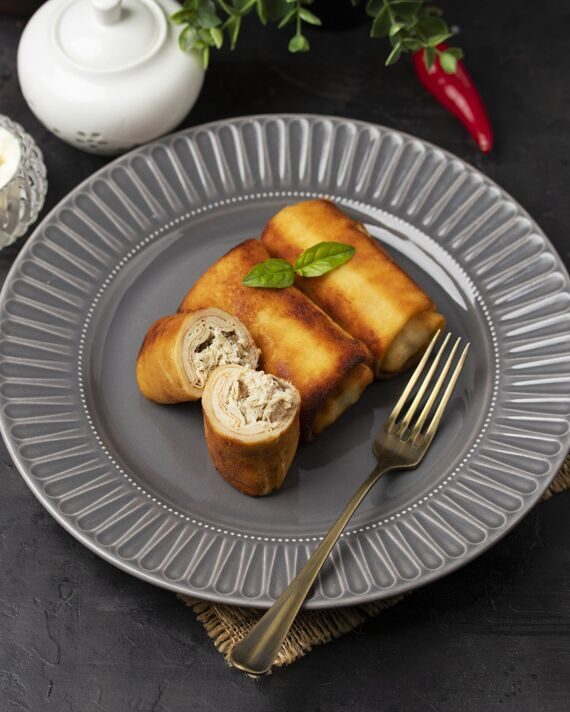 Блины с курицей и грибами Блины с курицей и грибами